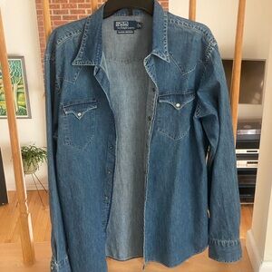 Ralph Lauren Denim Blue Classic Western Shirt